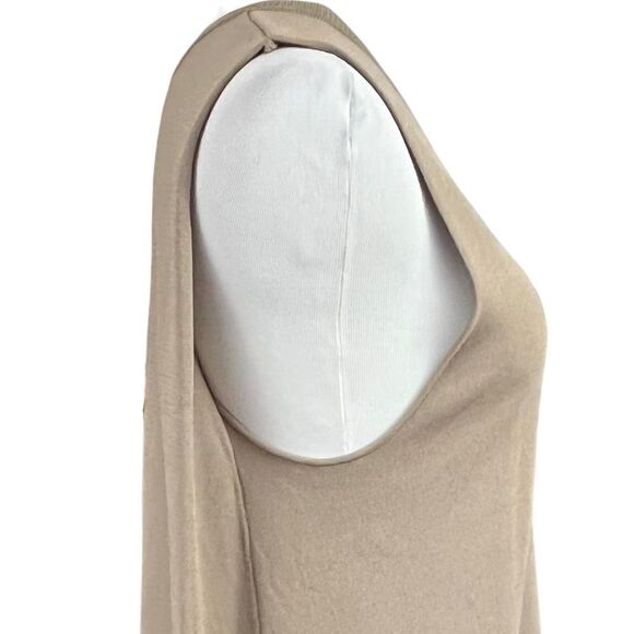 Kerisma Knits Tan Sleeveless Tunic Mini Dress M - Picture 4 of 8